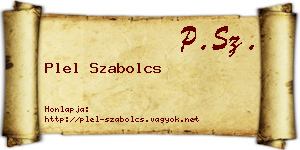 Plel Szabolcs névjegykártya